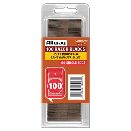 Allway Allway Steel Single Edge Razor Blade 1-9/16 in. L 100 pk SEB100VP